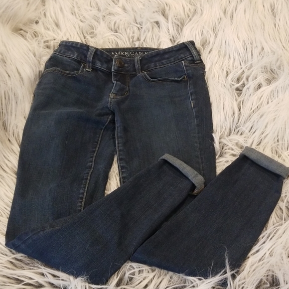 Dark Wash Skinny Jeggings w/ Super Stretch X4 - Picture 2 of 7